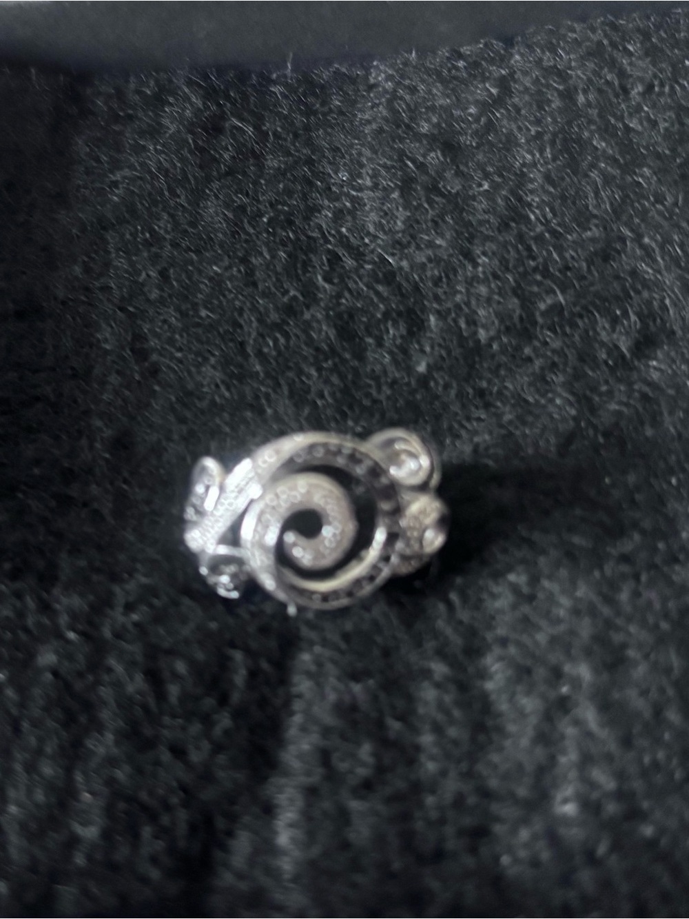 Sterling Silver Swirl Filigree Ring - Silver